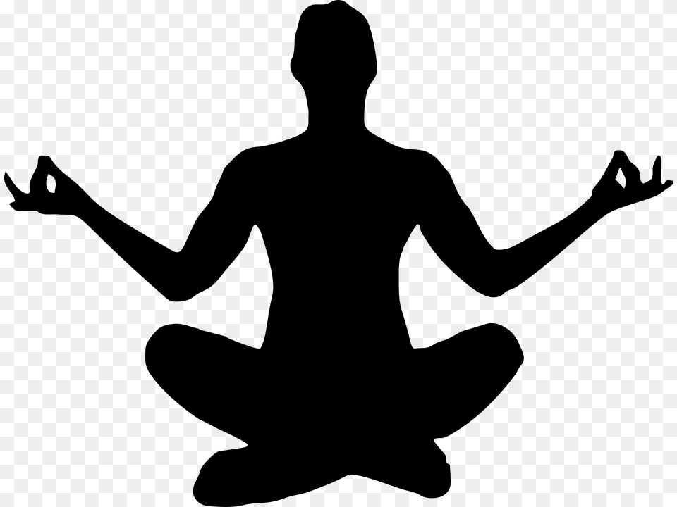 Yoga Clip Art, Gray Free Png