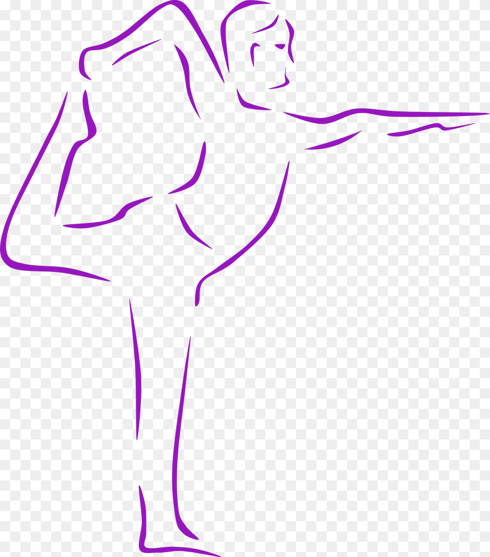 Yoga Clipart, Dancing, Leisure Activities, Person, Purple Png