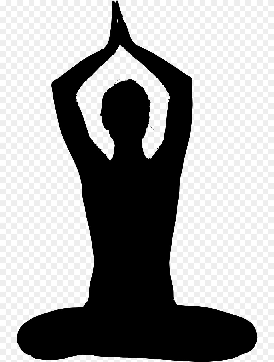 Yoga Clipart Black And White Yoga, Silhouette, Fitness, Person, Sport Free Png