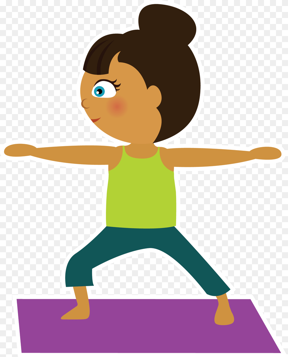 Yoga Clipart Kid Yoga, Fitness, Person, Sport, Warrior Yoga Pose Png