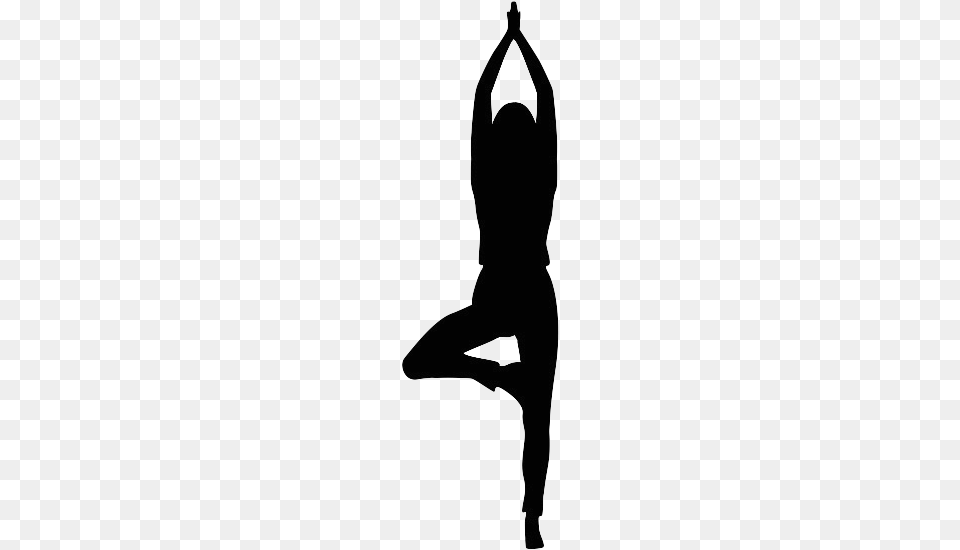 Yoga Clipart Tree Pose Yoga Silhouette Tree Pose, Fitness, Person, Sport, Working Out Free Png