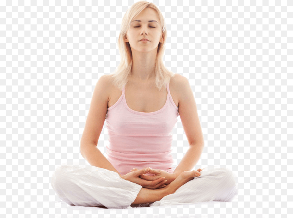 Yoga Girl Transparent Image Medytacja Latwiejsza Niz Myslisz By Magdalena Mola, Adult, Woman, Sitting, Person Png