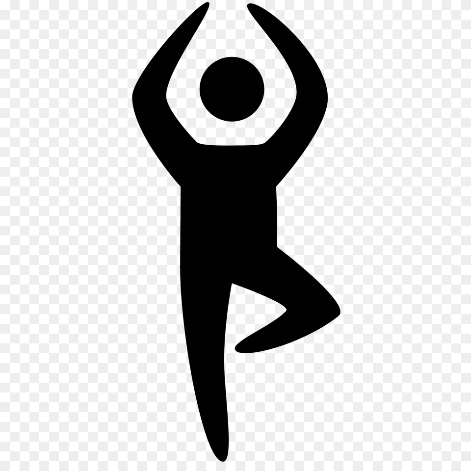 Yoga Icon, Gray Free Png