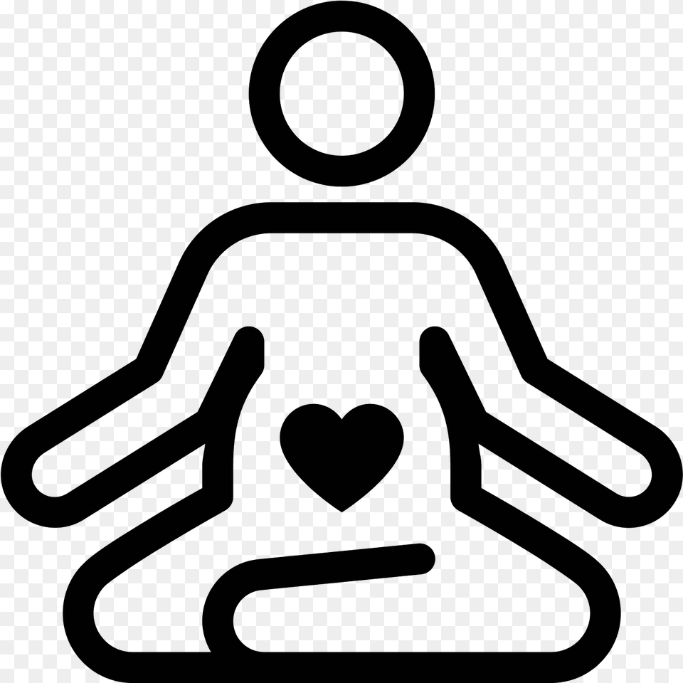 Yoga Icon Health, Gray Png Image