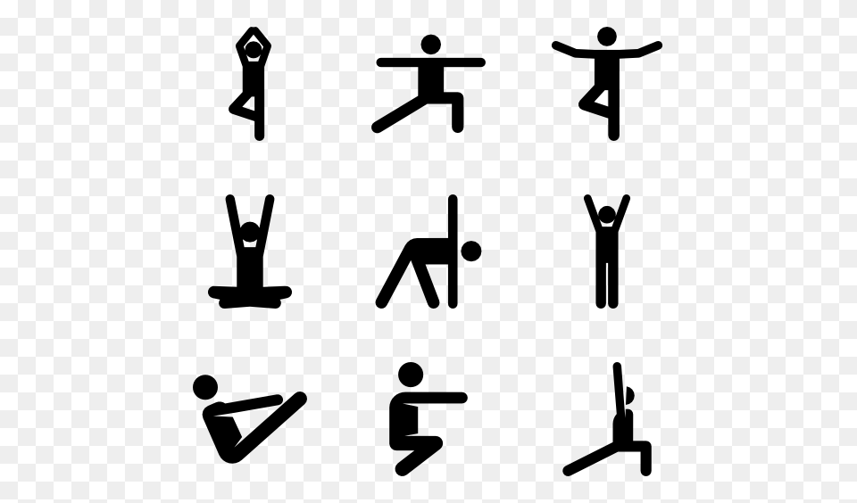 Yoga Icon Packs, Gray Free Png Download
