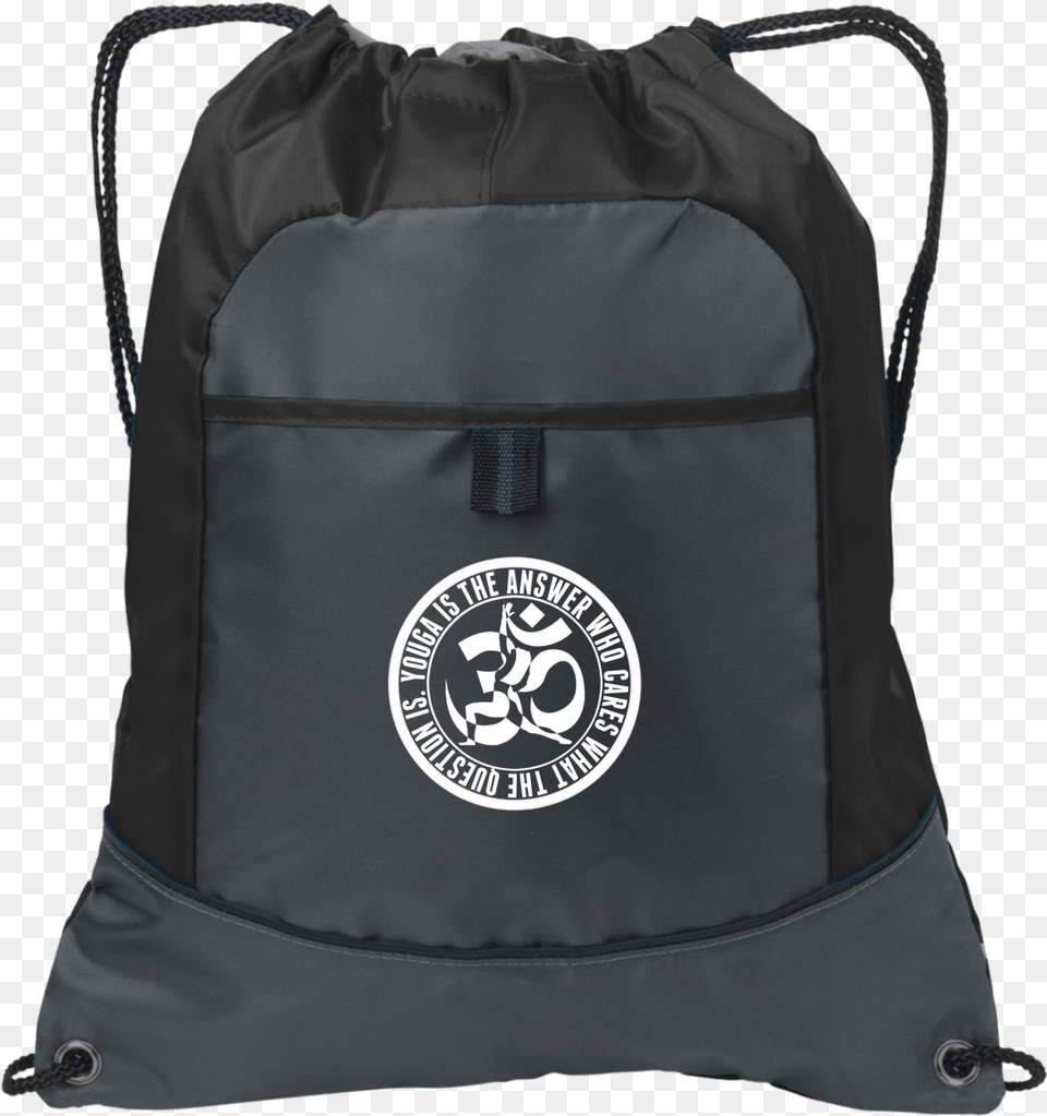 Yoga Is The Answer Om Symbol Pocket Cinch Pack Backpack, Bag, Accessories, Handbag Free Png Download