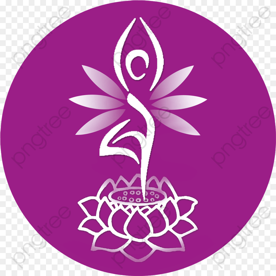 Yoga Logo Original All Exclusive Hd Yoga Logo Design, Purple, Pattern, Art, Flower Free Transparent Png