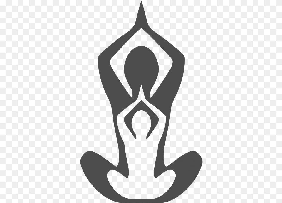 Yoga Logo Yoga Logo Black And White, Stencil, Person, Symbol Free Png Download