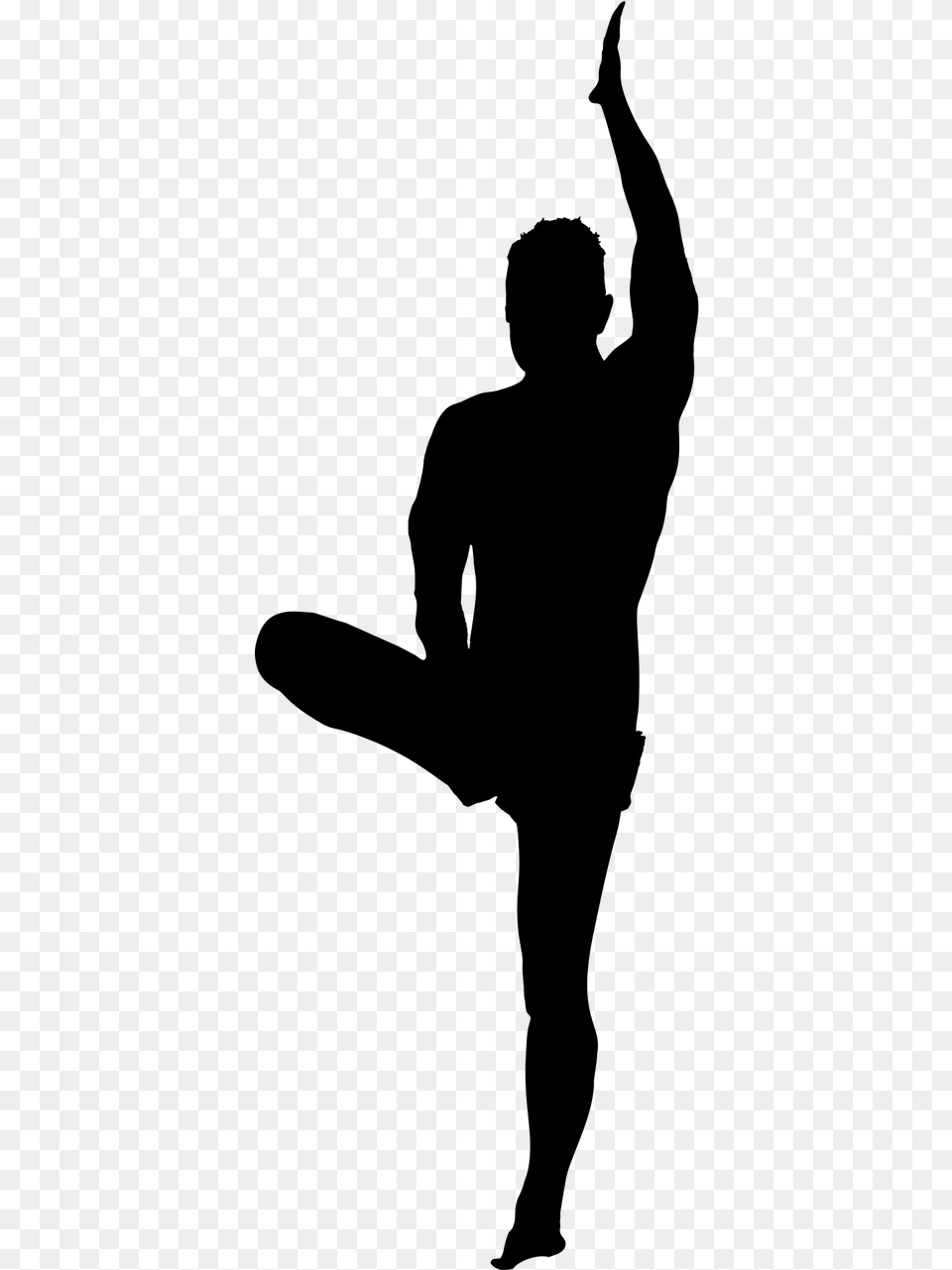 Yoga Man Silhouette Yoga Poses Silhouette Male, Gray Png Image