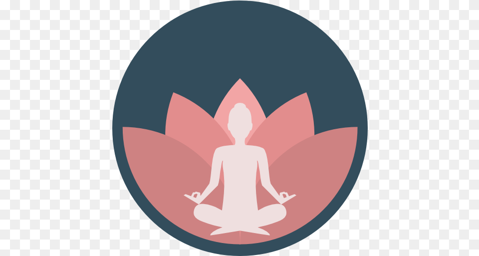 Yoga Meditation Icon, Person, Flower, Plant, Logo Png Image