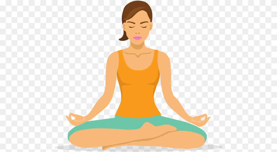 Yoga Meditation Icon Sitting, Adult, Female, Woman, Person Free Png Download