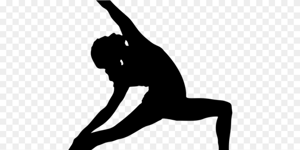 Yoga Pose Black Silhouette, Gray Png