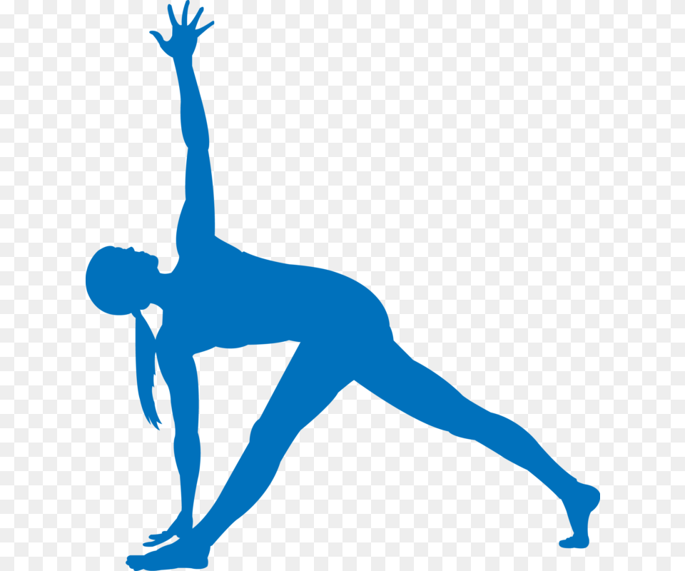 Yoga Pose Clipart Yoga Poses Blue, Person, Fitness, Sport, Triangle Yoga Pose Free Transparent Png