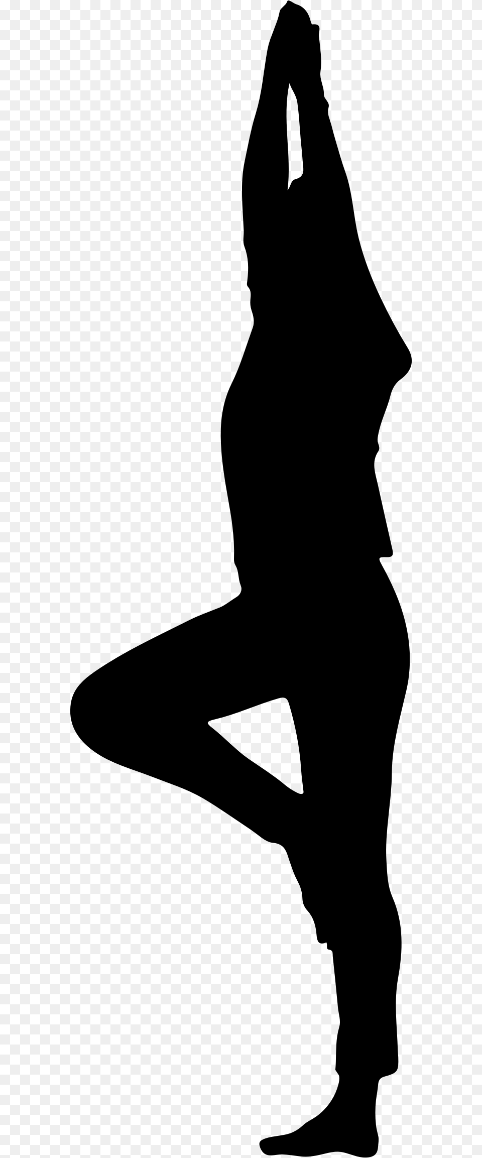 Yoga Pose Silhouette Download Silhouette Of Yoga Poses Clipart, Gray Free Transparent Png