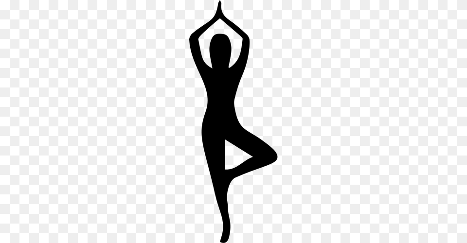 Yoga Poses Clipart, Gray Free Png