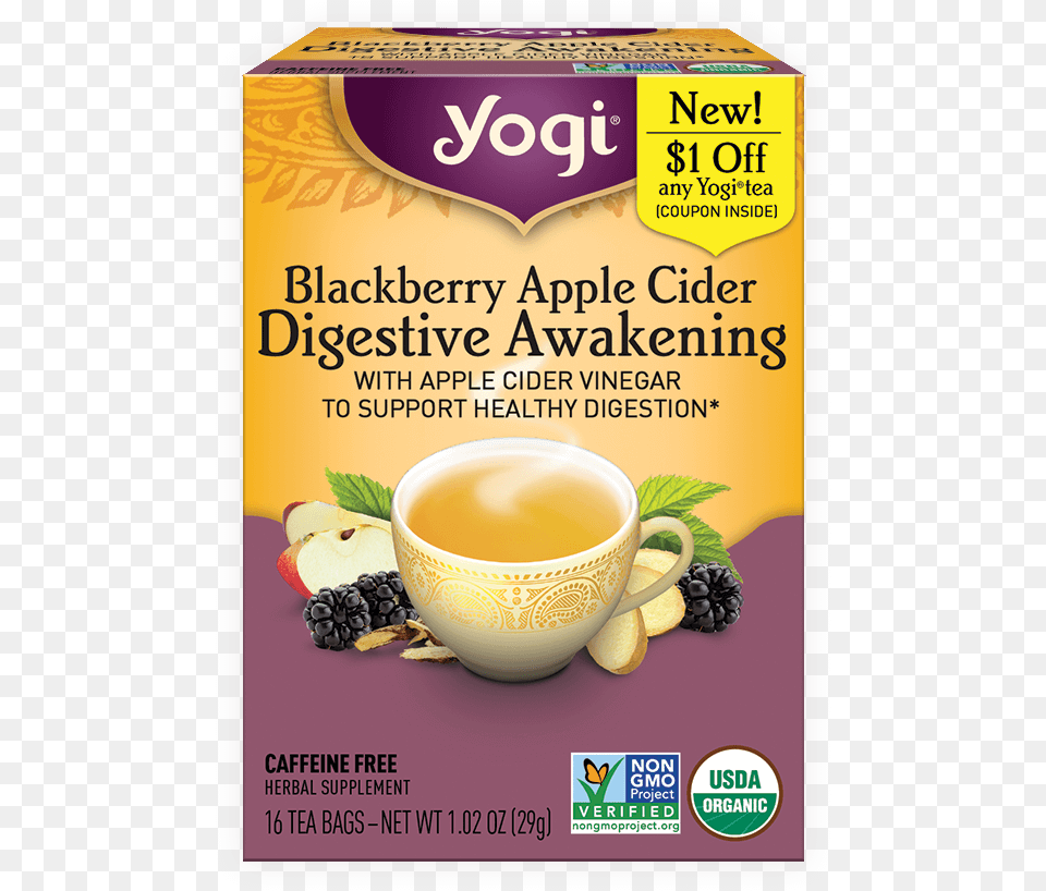 Yogi Apple Cider Vinegar Tea, Cup, Beverage, Herbal, Herbs Png