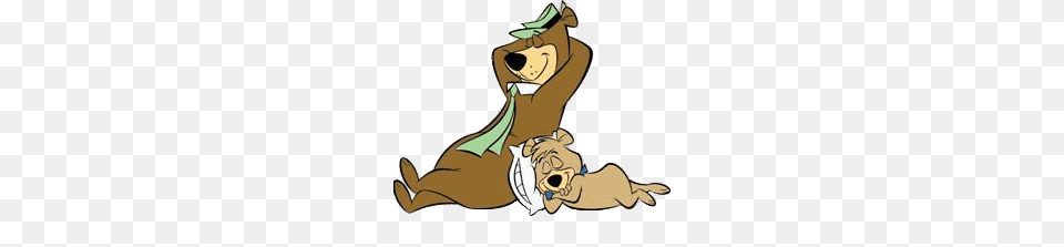 Yogi Bear And Boo Boo Bear Sleeping, Cartoon, Animal, Canine, Mammal Png