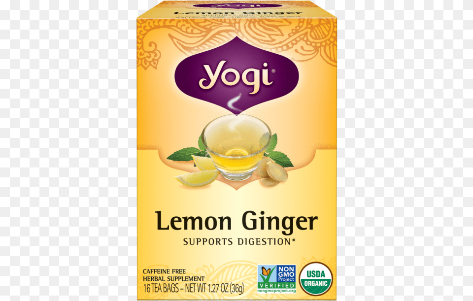 Yogi Lemon Ginger Tea, Cup, Advertisement, Beverage, Green Tea Png