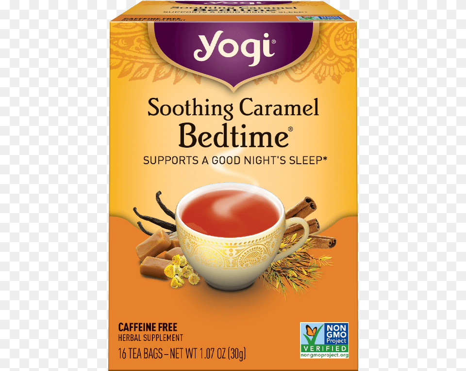 Yogi Soothing Caramel Bedtime Tea, Advertisement, Cup, Herbal, Herbs Png