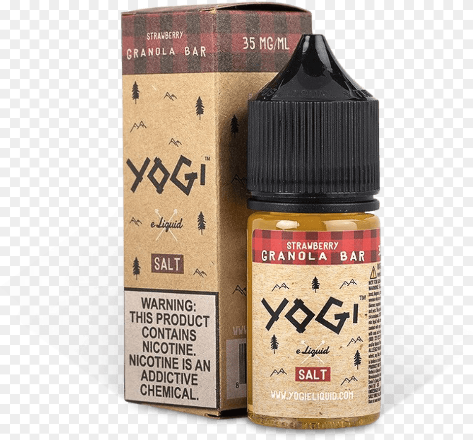 Yogi Strawberry Granola Bar Salts 30ml Yogi Peanut Butter Banana, Bottle, Ink Bottle, Cosmetics, Perfume Free Transparent Png
