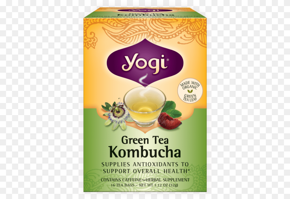 Yogi Tea Kombucha Green Tea 16 Ea, Herbal, Herbs, Plant, Cup Free Transparent Png