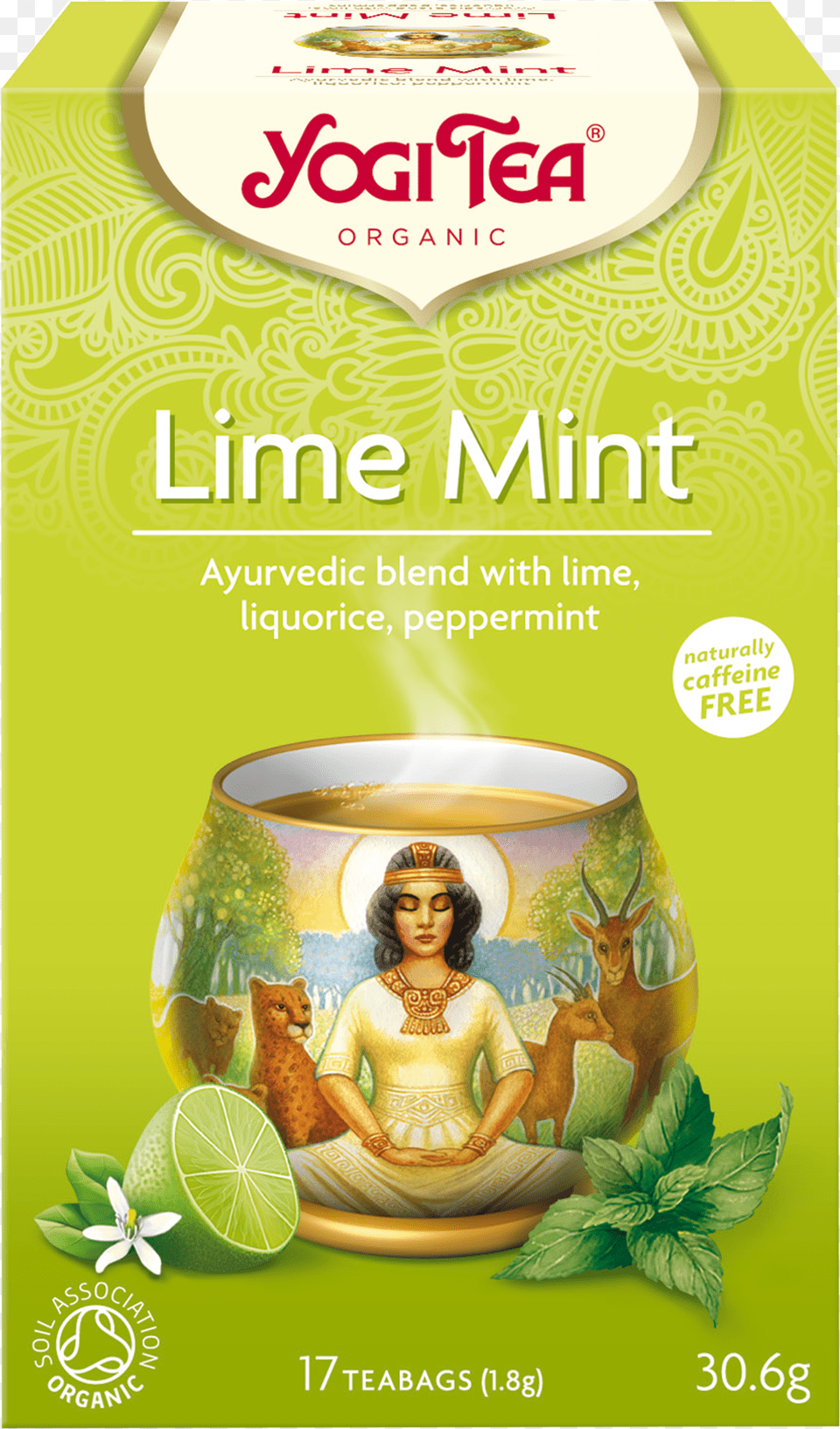 Yogi Tea Lime Mint, Herbal, Advertisement, Plant, Herbs Free Png