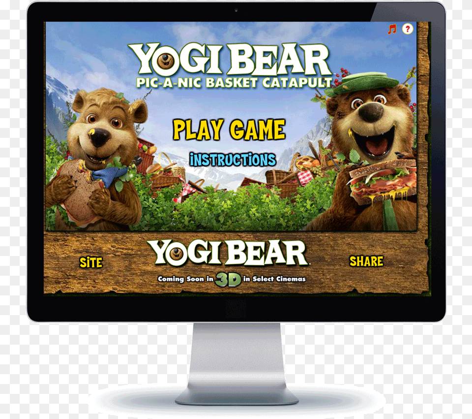 Yogi Yogi Bear Movie Poster, Computer Hardware, Electronics, Hardware, Monitor Free Transparent Png