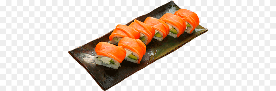 Yogis Grill Salmon Sushi Egg Transparent, Dish, Food, Meal, Burger Free Png Download