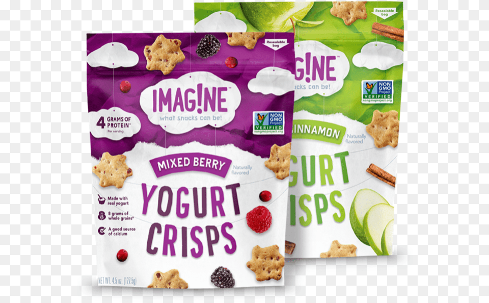 Yogurt Crisps Yogurt Crisps Mixed Berry, Bread, Cracker, Food, Snack Free Png Download