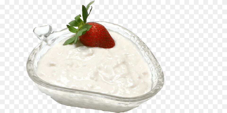 Yogurt Dish Download Yogurt, Berry, Strawberry, Produce, Plant Free Png