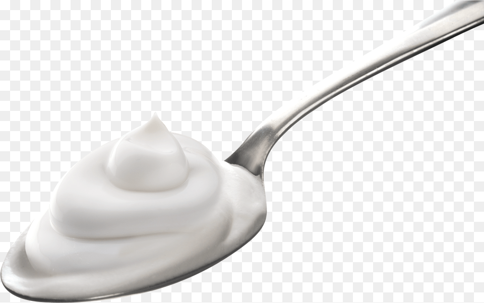 Yogurt High Quality Image Spoon With Yogurt, Cutlery, Cream, Dessert, Food Free Transparent Png