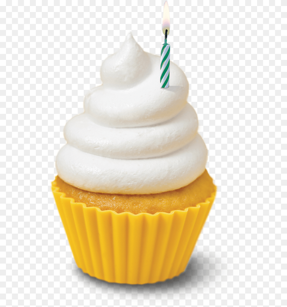 Yogurtland Find Your Flavor Birthday Cupcake Batter Birthday Cupcake Transparent, Cake, Cream, Dessert, Food Png