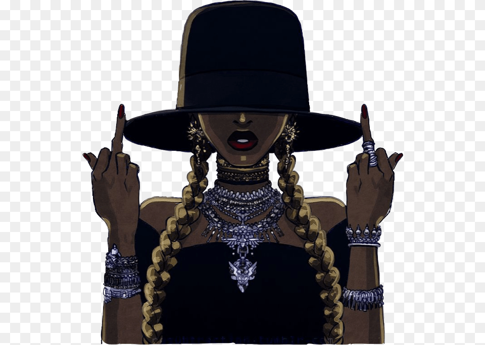 Yonce Beyonce Formation Stickerfreetoedit Art Black Girl Magic, Accessories, Necklace, Clothing, Jewelry Png
