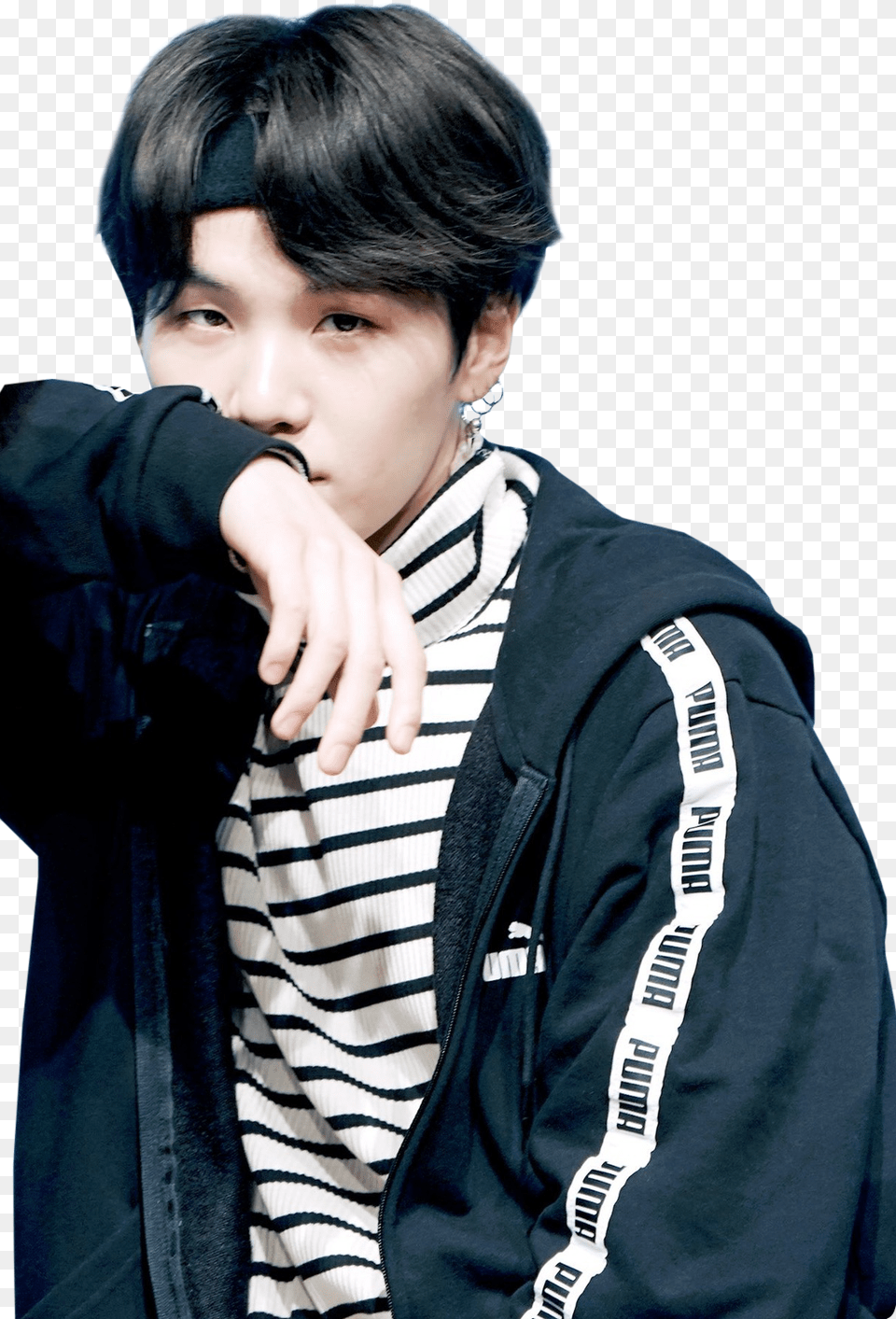 Yoongi Black Hair, Head, Person, Face, Portrait Free Png Download