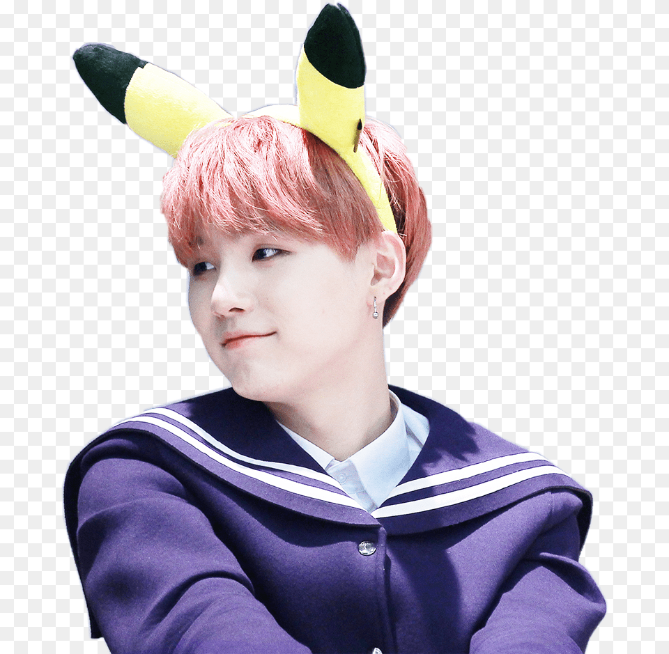 Yoongi Suga Minyoongi Pikachu Bts Cute Freetoedit, Boy, Person, Male, Costume Free Png