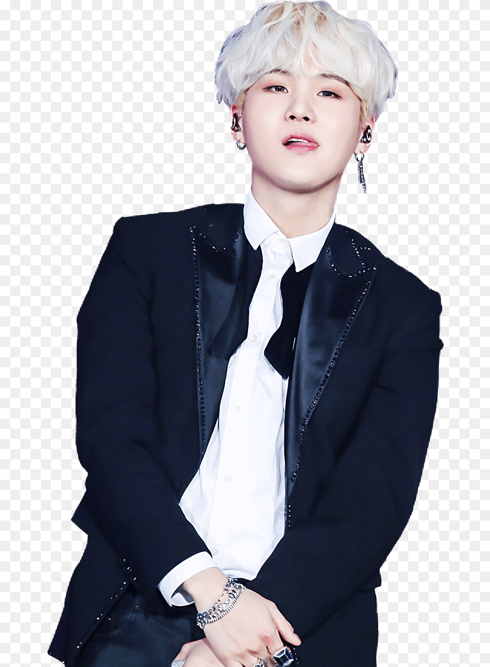 Yoongi Transparent Suit Sbs Suga, Accessories, Person, Hair, Formal Wear Free Png