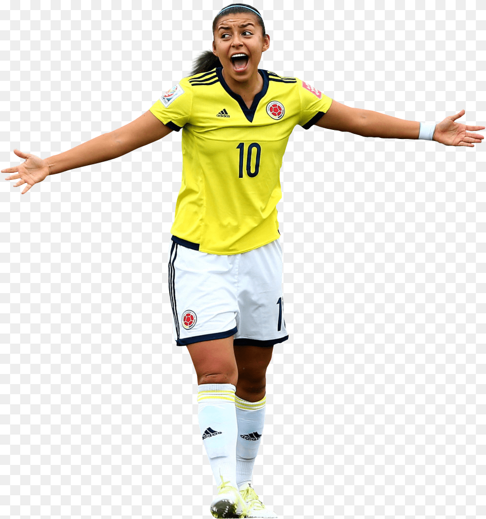 Yoreli Rincon Colombiana Profutbolista Mujeres Jugando Futbol, Clothing, Shirt, Person, Head Free Transparent Png