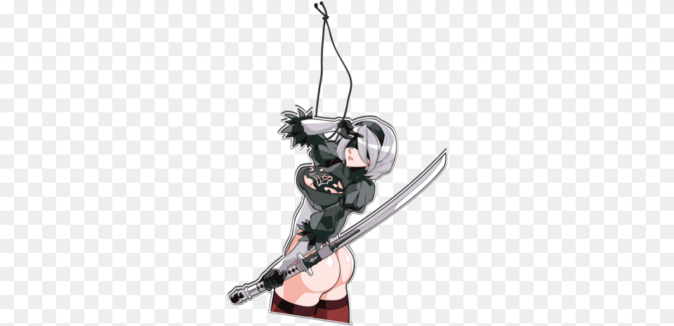 Yorha No Air Freshener, Book, Comics, Publication, Sword Png Image