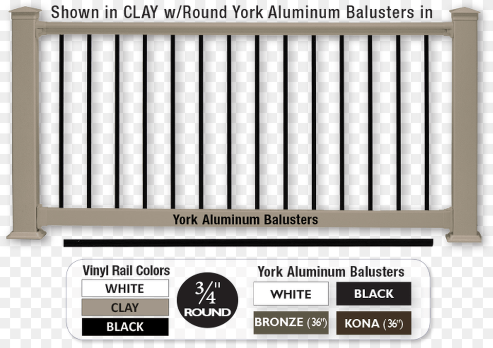 York Railing Clay Porch Railing Clay Color, Fence Free Png