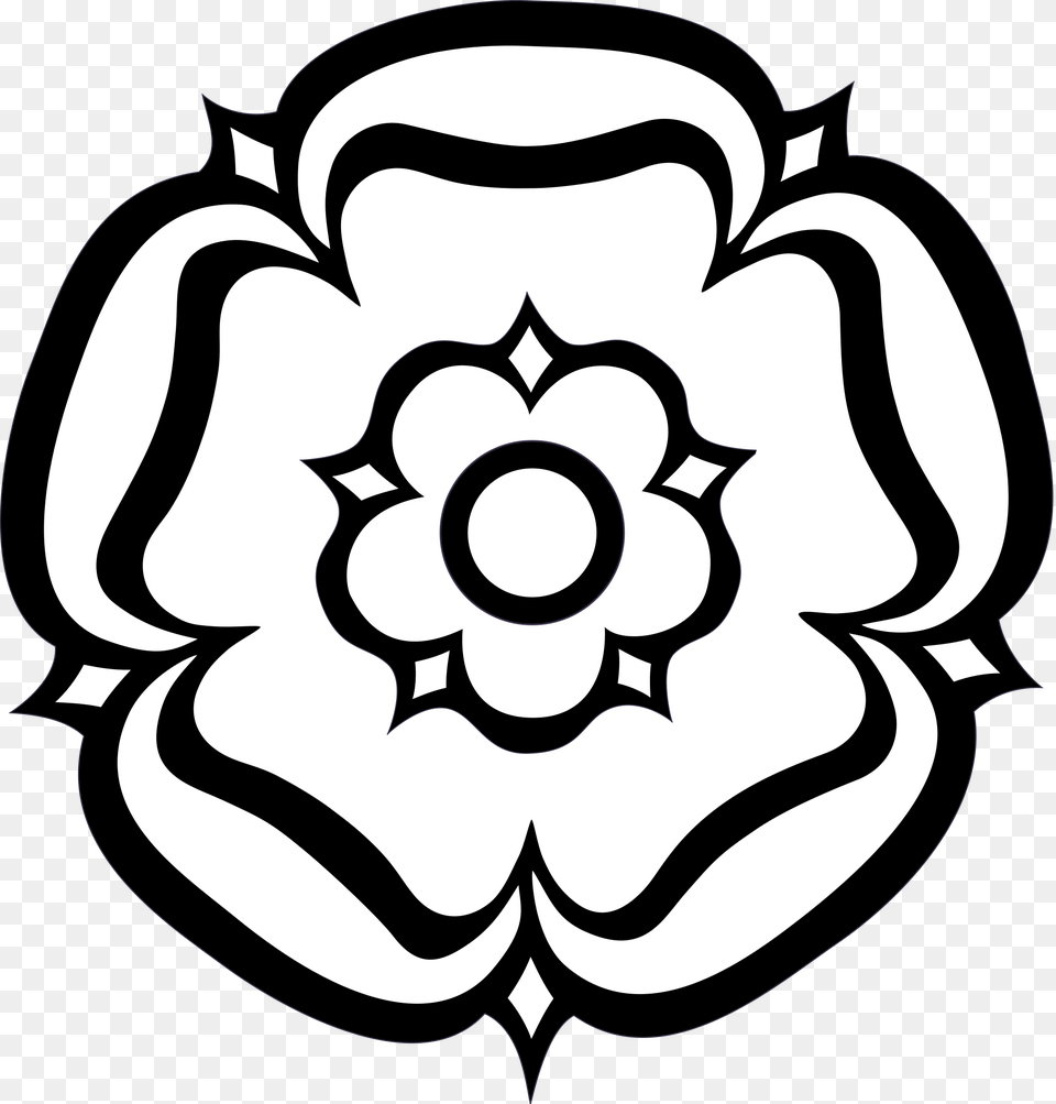 York Rose Flower Clipart South Yorkshire Flag, Stencil, Symbol, Emblem, Baby Free Png
