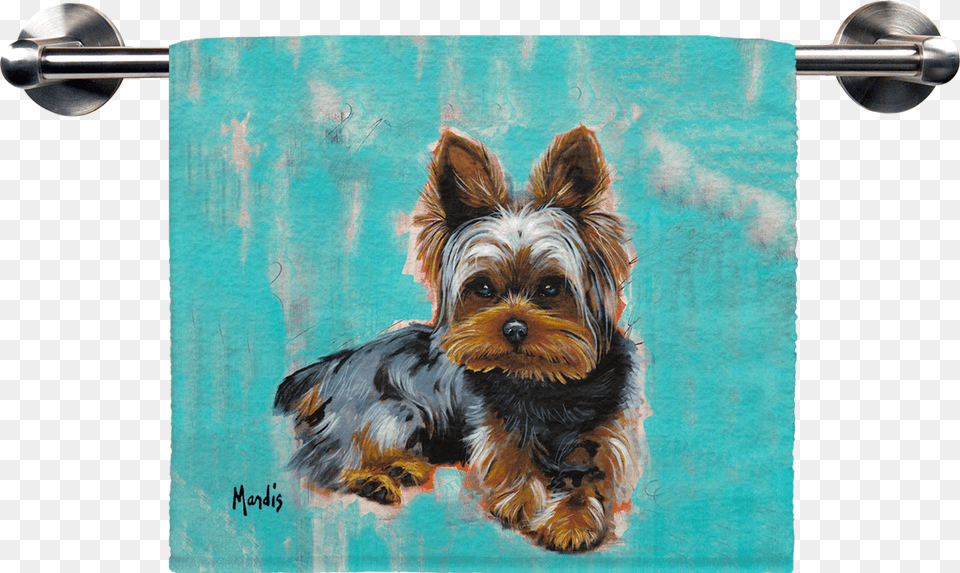Yorkie Hand Towel Towel, Animal, Canine, Dog, Mammal Free Png Download