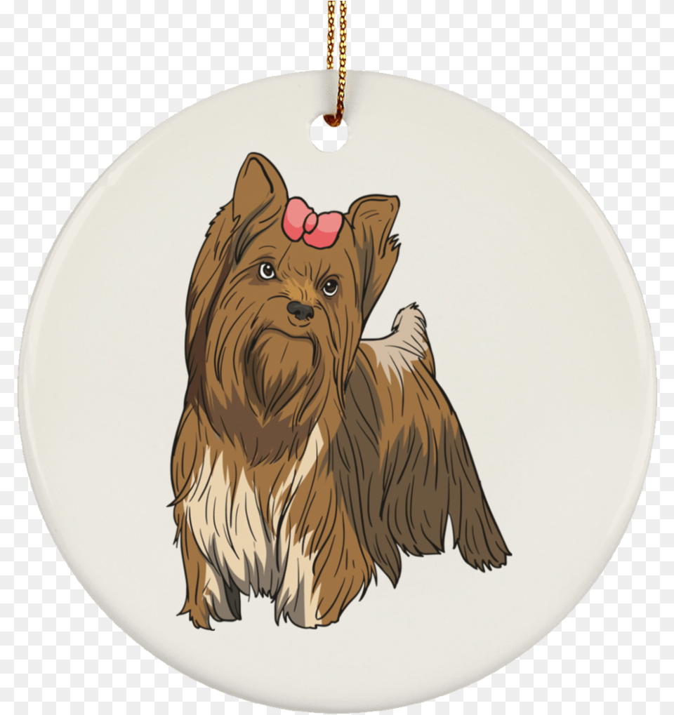 Yorkshire Terrier Dog Ornament Christmas Tree Ornaments Yorkshire Terrier, Accessories, Animal, Canine, Jewelry Free Png