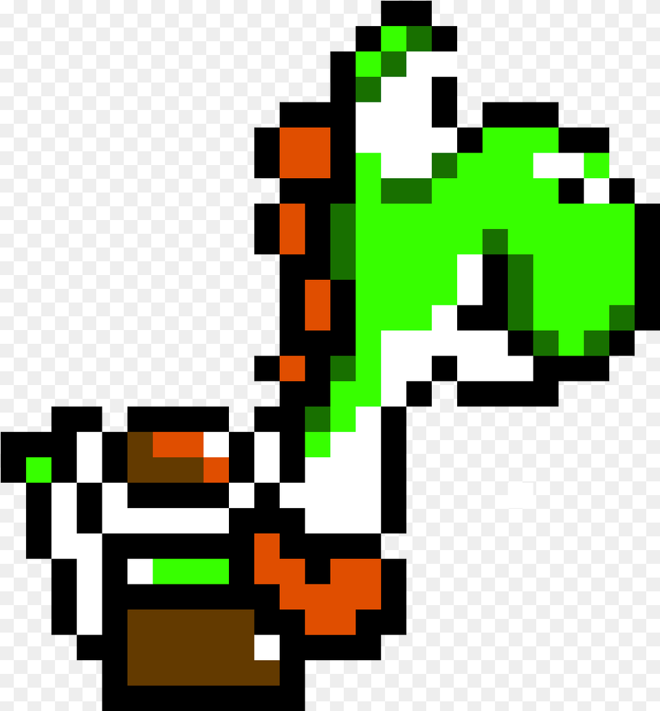 Yoshi 8 Bit Pixel Art Clipart Pixel Yoshi Super Mario World Free Png Download