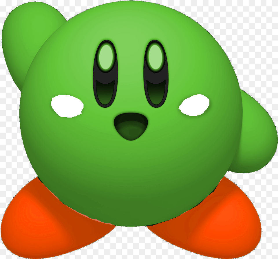 Yoshi As A Kirby, Green, Plush, Toy, Balloon Free Png