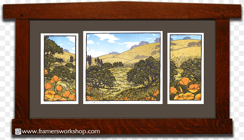 Yoshiko Yamamoto When Poppies Bloom Signed And Numbered Tom Killion Framed, Art, Window, Painting Free Png