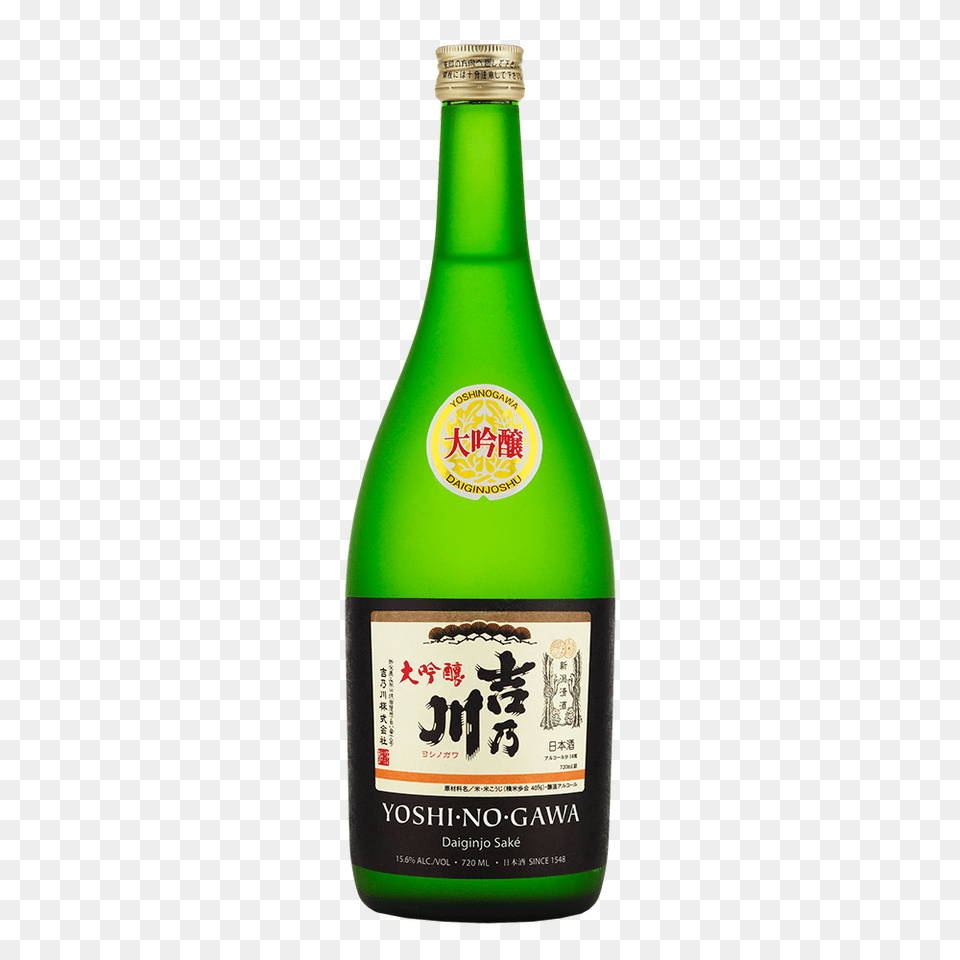 Yoshinogawa Daiginjo, Alcohol, Beverage, Sake, Beer Free Transparent Png