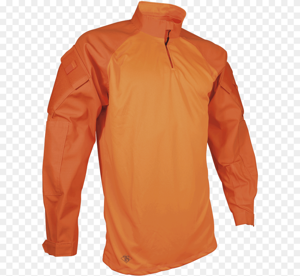 Yotam Gross Orange Combat T Shirt, Clothing, Coat, Jacket, Long Sleeve Free Png Download