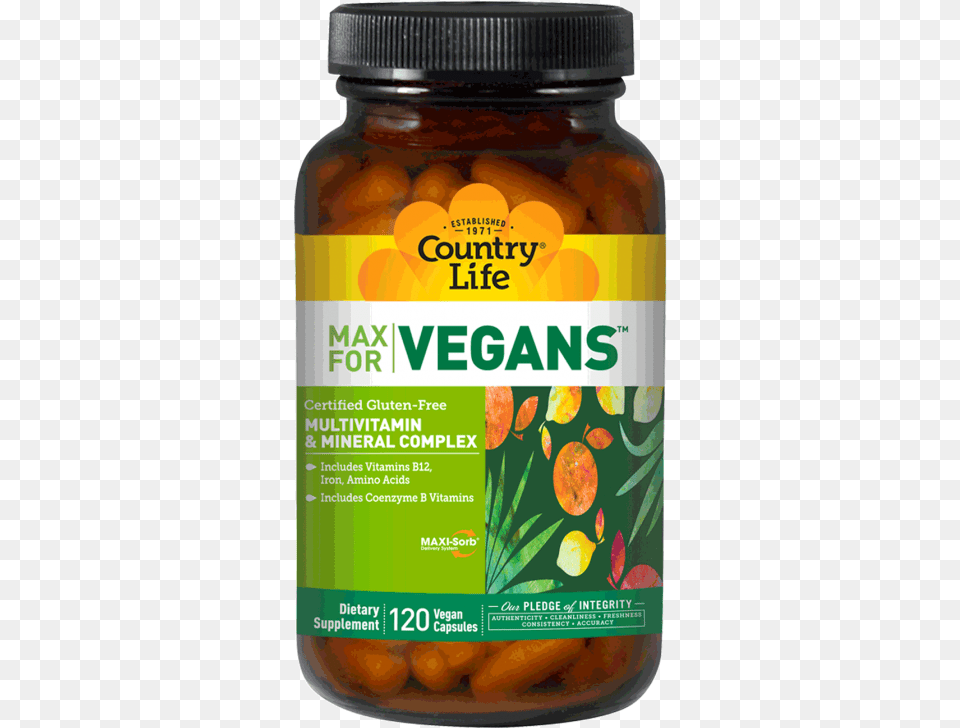 You Are Here Country Life Max For Vegans Multivitamin Amp Mineral, Herbal, Herbs, Plant, Food Free Transparent Png