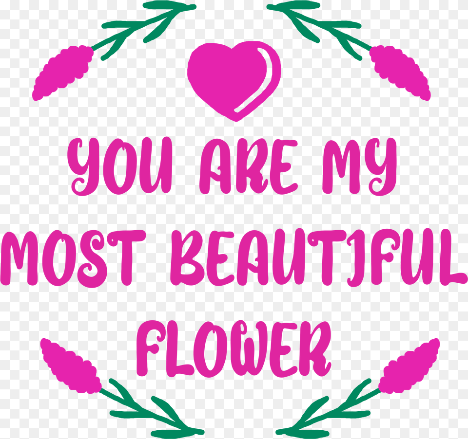 You Are My Most Beautiful Flower Example Image, Envelope, Greeting Card, Mail, Purple Free Png Download