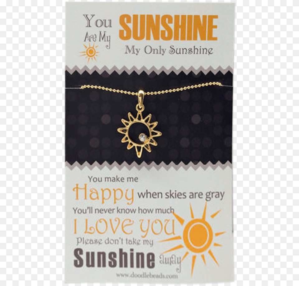 You Are My Sunshine Necklace Dot, Accessories, Advertisement, Poster, Book Free Png Download